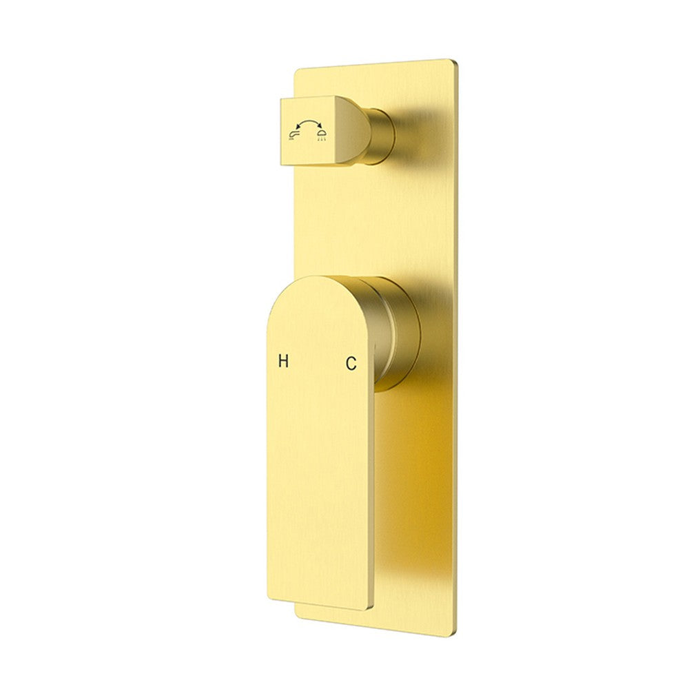 Ruki Wall Mixer Diverter Brushed Gold Brushed Gold