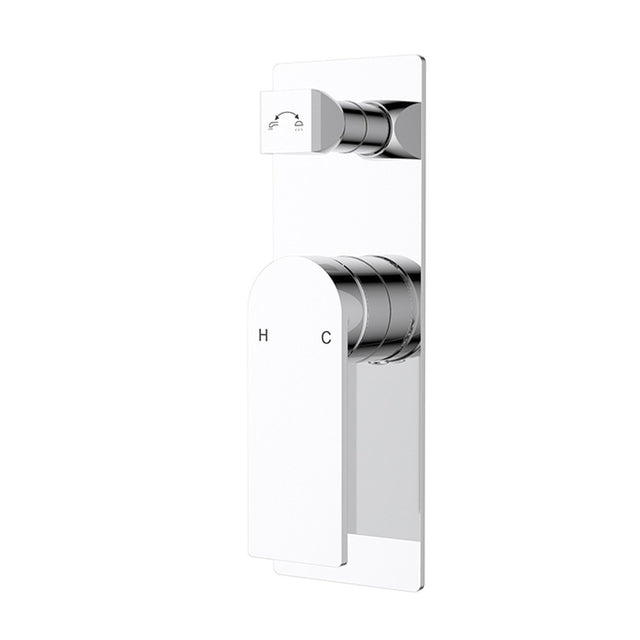 Ruki Wall Mixer Diverter Chrome Chrome