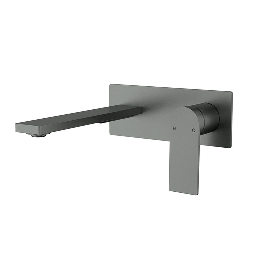 Ruki Wall  Basin Mixer Set Gunmetal Lead Free Gun Metal