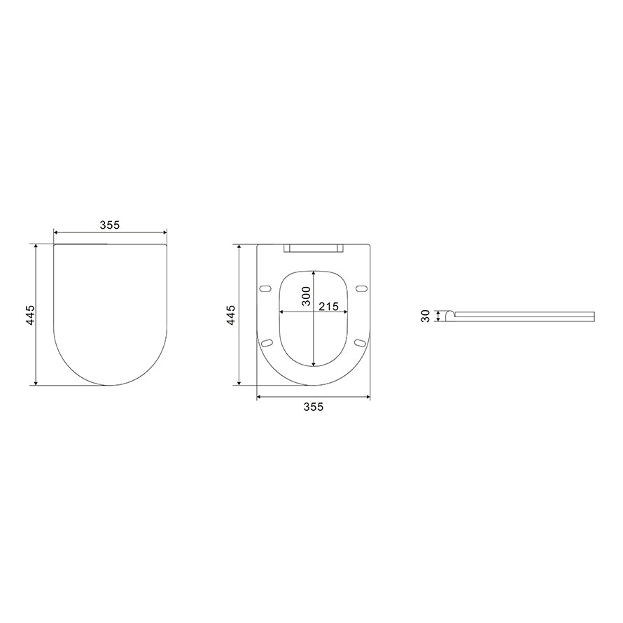 Minimalist Toilet Seat Cover SC074 — detail 3