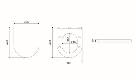 Toilet Seat Cover Set For Toilet Ranges SC1064/SC1064-MW/SC1064-MB — detail 5