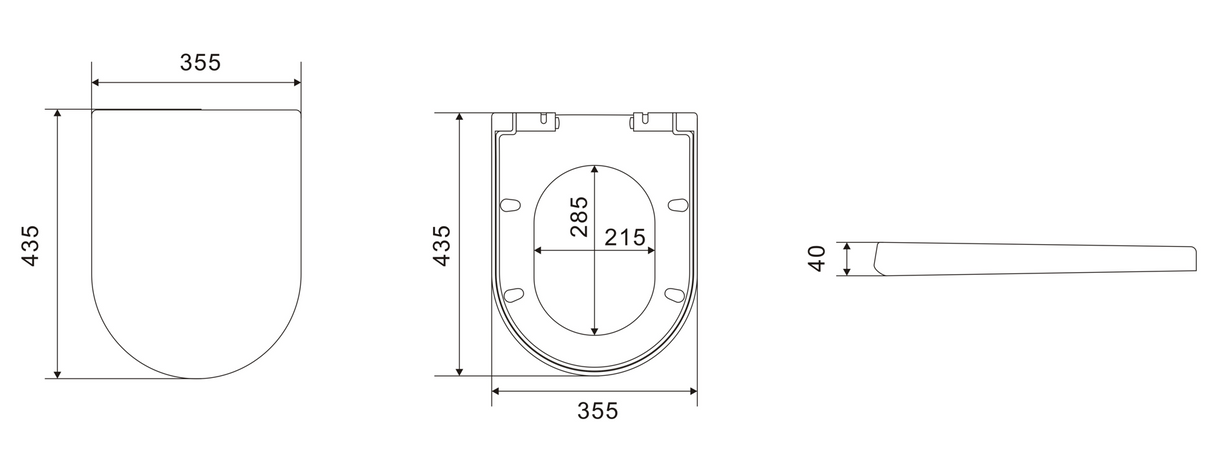 Standard UF Toilet Cover Seat For Toilet Ranges SC804/SC804GB/SC804MW/SC804MB — detail 6