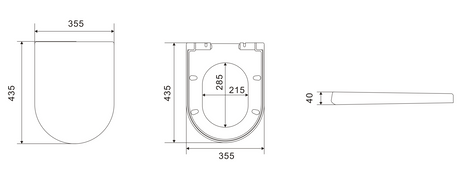 Standard UF Toilet Cover Seat For Toilet Ranges SC804/SC804GB/SC804MW/SC804MB — detail 6
