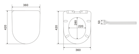 Slim UF Toilet Cover Seat SC805 — detail 3