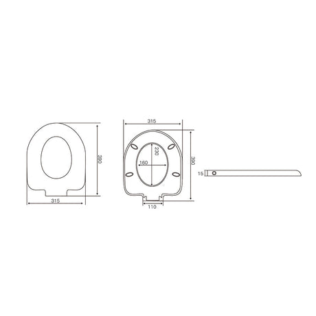 Minimalist Toilet Seat Cover SC811 — detail 3
