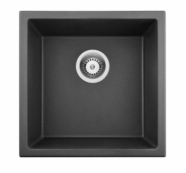 Quartz Undermount Kitchen Sink Single Bowl 381*457*220mm QZS3845-MB — detail 3