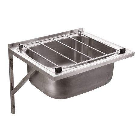 Cleaners sink with Wall Brackets and Grate