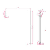 Cleaners sink with Wall mount legs — detail 2