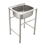 Free standing Cleaners sink with Wall mount legs