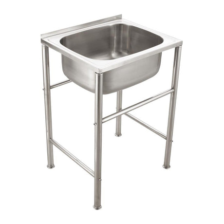 Free standing Cleaners sink with Wall mount legs