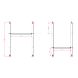 Free standing Cleaners sink with Wall mount legs — detail 2