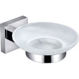 Sara Soap Dish Glass Chrome Chrome