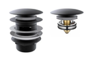 Mushroom Bath Pull Out Popup Waste Overflow Matte Black