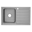 Seto Single Bowl Single Drainer Sink LHB   860mm Chrome