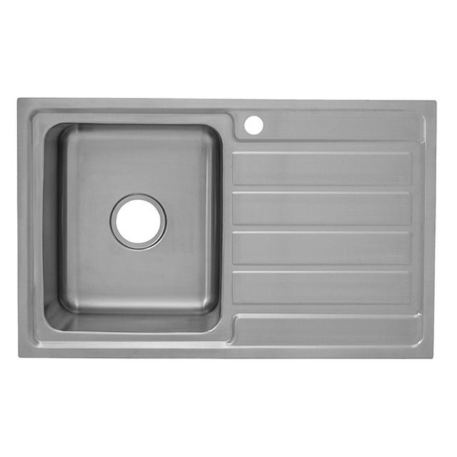 Seto Single Bowl Single Drainer Sink LHB   860mm Chrome