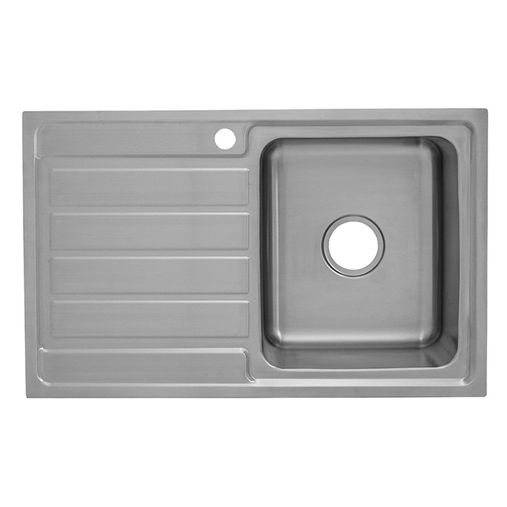 Seto Single Bowl Single Drainer Sink LHB   860mm Chrome