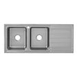 Seto Double Bowl Single Drainer Sink RHB  1200mm Chrome