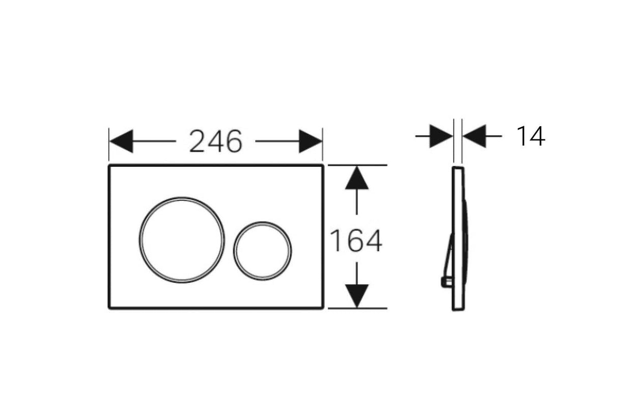 Geberit Toilet Button Flush Plate For Concealed Cistern Sigma21MB/JM/SJ — detail 4