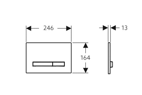 Geberit Toilet Button Flush Plate For Concealed Cistern Sigma50KJ/DW/SD — detail 4