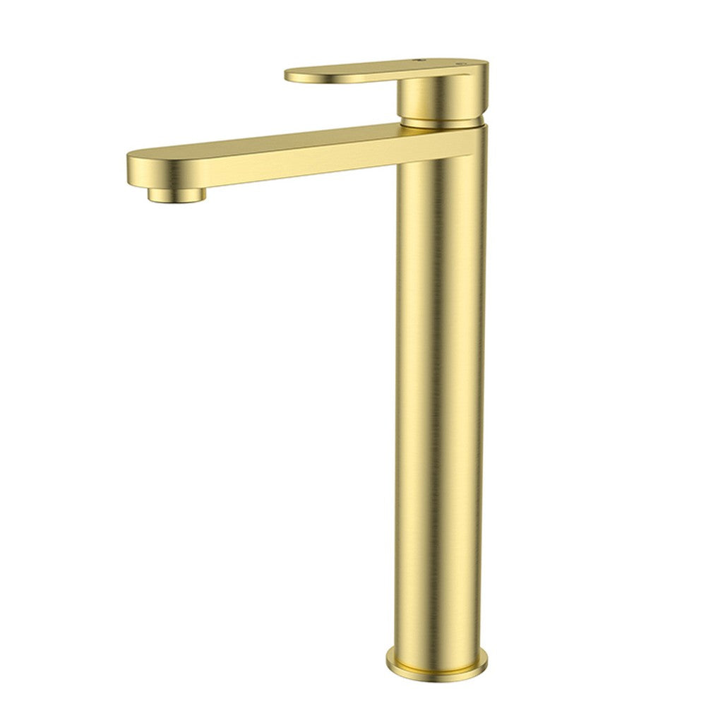 Sora SS Highrise Basin Mixer In Brushed Gold Brushed Gold