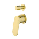 Sulu Ii  Wall Diverter Mixer  Trim Kits With Separate Cover Plate Brushed Gold Brushed Gold