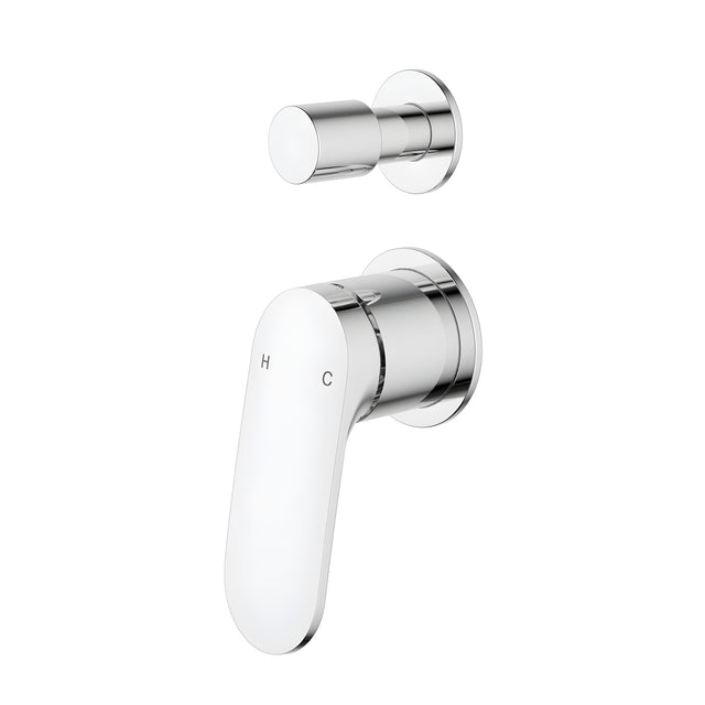 Sulu Ii Wall  Diverter Mixer  Trim Kits With Separate Cover Plate Chrome