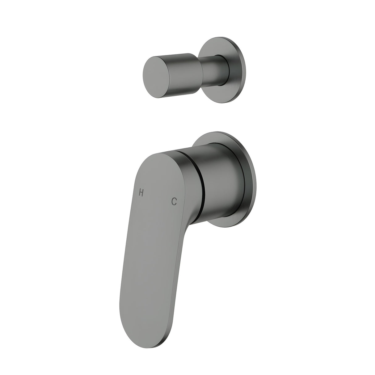 Sulu Ii  Wall Diverter Mixer  Trim Kits With Separate Cover Plate Gun Metal Gun Metal