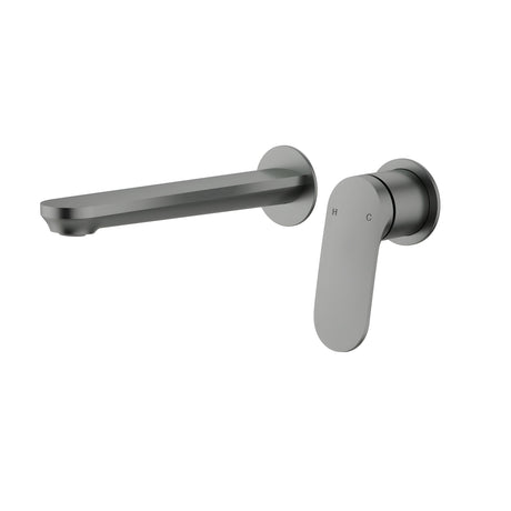 Sulu Ii  Wall Basin Mixer  Trim Kits With Separate Cover Plate Gun Metal Gun Metal