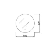 LED Backlit Mirror with Acrylic Strip Smart Touch Free Controls 600/700/800 UL600BM/UL700BM/UL800BM-AC — detail 3