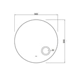 Luna Backlit LED Mirror With Magnifier Smart Touch Free Controls 900*900mm ORBM900-M — detail 5