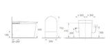 Vesso Smart Toilet One-Piece Ceramic Instant Heating Tornado Flush 690*395*500mm V02 — detail 4