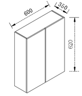 Kitchen Range hook Cabinet 2 Door Cupboard 530/620/630/720mm W600-620-BOX/W600-530-BOX/W600-720-BOX/W600-630-BOX — detail 2