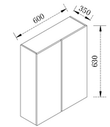 Kitchen Range hook Cabinet 2 Door Cupboard 530/620/630/720mm W600-620-BOX/W600-530-BOX/W600-720-BOX/W600-630-BOX — detail 3
