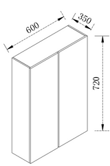Kitchen Range hook Cabinet 2 Door Cupboard 530/620/630/720mm W600-620-BOX/W600-530-BOX/W600-720-BOX/W600-630-BOX — detail 4