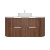 Vito Artis-D Wall-Hung PVC Curved Vanity with Soft-Close Drawers 600/750/900/1200/1500 — detail 16