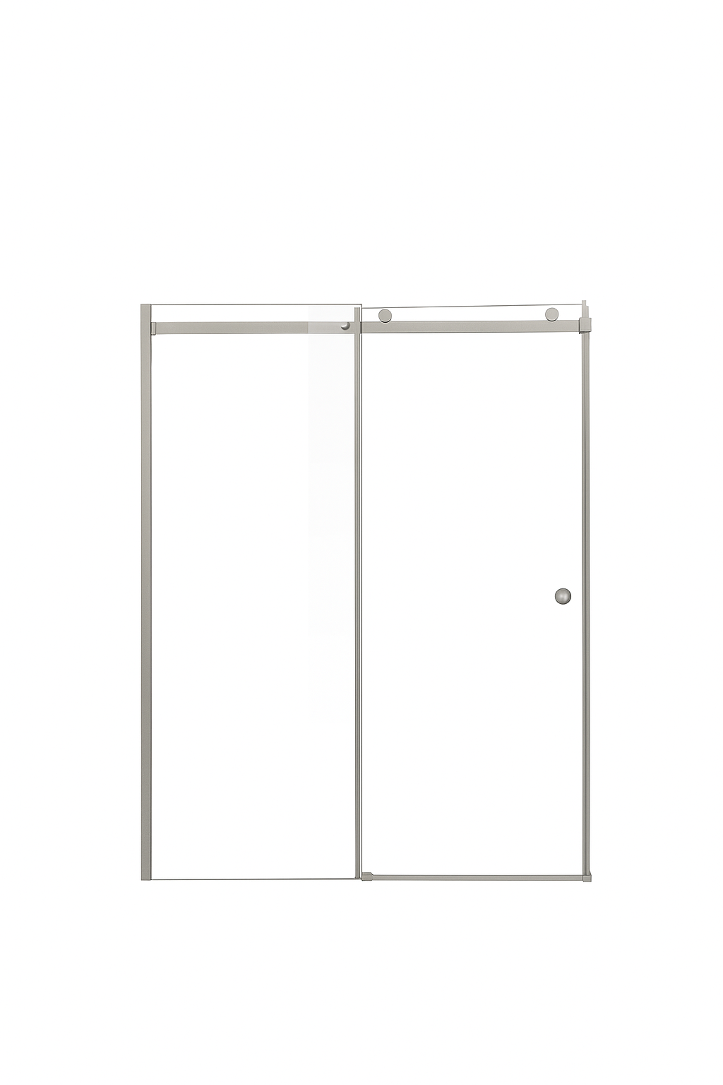 Package B - 900-1300mm Wide Frameless Double Sliding Shower Screen WTW-CH-900/1000/1200/1300 — detail 3
