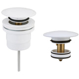 Pop-up Waste Basin Universal Matt White 40mm Matt White