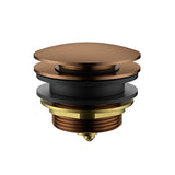 40 mm Bath Pop-Up Plug With Removabel Waste No Overflow Brushed Copper Brushed Copper