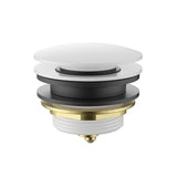 40 mm Bath Pop-Up Plug With Removabel Waste No Overflow Gross White Gloss White