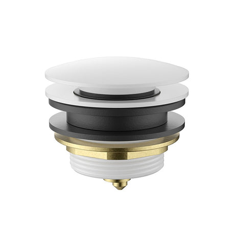 40 mm Bath Pop-Up Plug With Removabel Waste No Overflow Gross White Gloss White