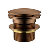 40 mm Bath Pop-Up Plug With Removabel Waste Overflow Brushed Copper Brushed Copper