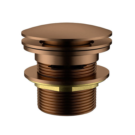 40 mm Bath Pop-Up Plug With Removabel Waste Overflow Brushed Copper Brushed Copper