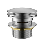 40 mm Bath Pop-Up Plug With Removabel Waste Overflow Chrome  Brushed Nickel Brushed Nickel