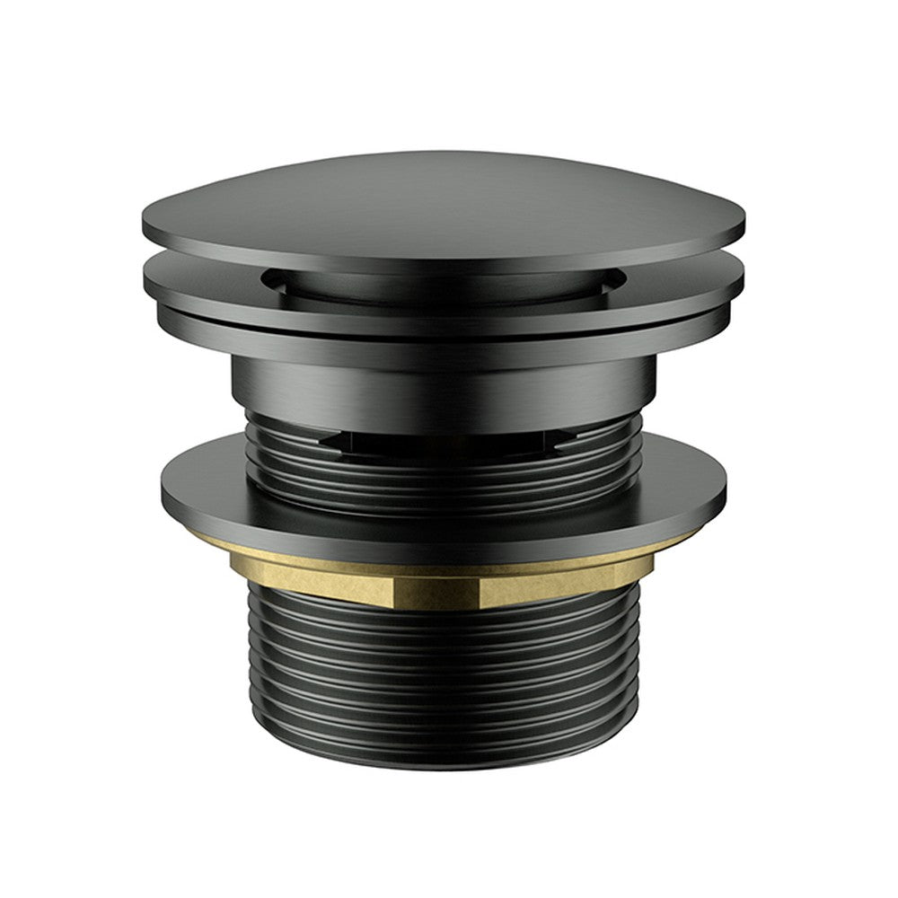 40 mm Bath Pop-Up Plug With Removabel Waste  Overflow Chrome  Gun Metal Gun Metal