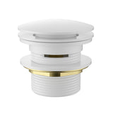 40 mm Bath Pop-Up Plug With Removabel Waste Overflow Gross White Gloss White