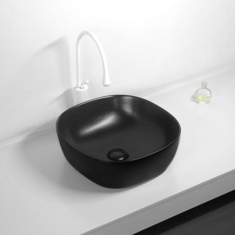 PA37375MB Above Counter Basin, Matt Black Fine Ceramic(Round: 370*370*120mm)
