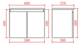 Nordic Wall-Hung PVC White Vanity N-63WH — detail 2