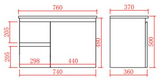 Nordic Wall-Hung PVC White Vanity N-73LWH — detail 2