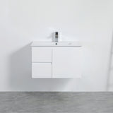 Nordic Wall-Hung PVC White Vanity N-73LWH