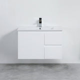 Nordic Wall-Hung PVC White Vanity N-73RWH